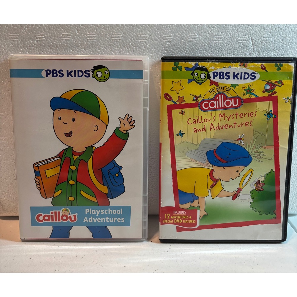PBS Kids Caillou Playschool Mysteries and Adventures DVDs 2‎ Disc Set